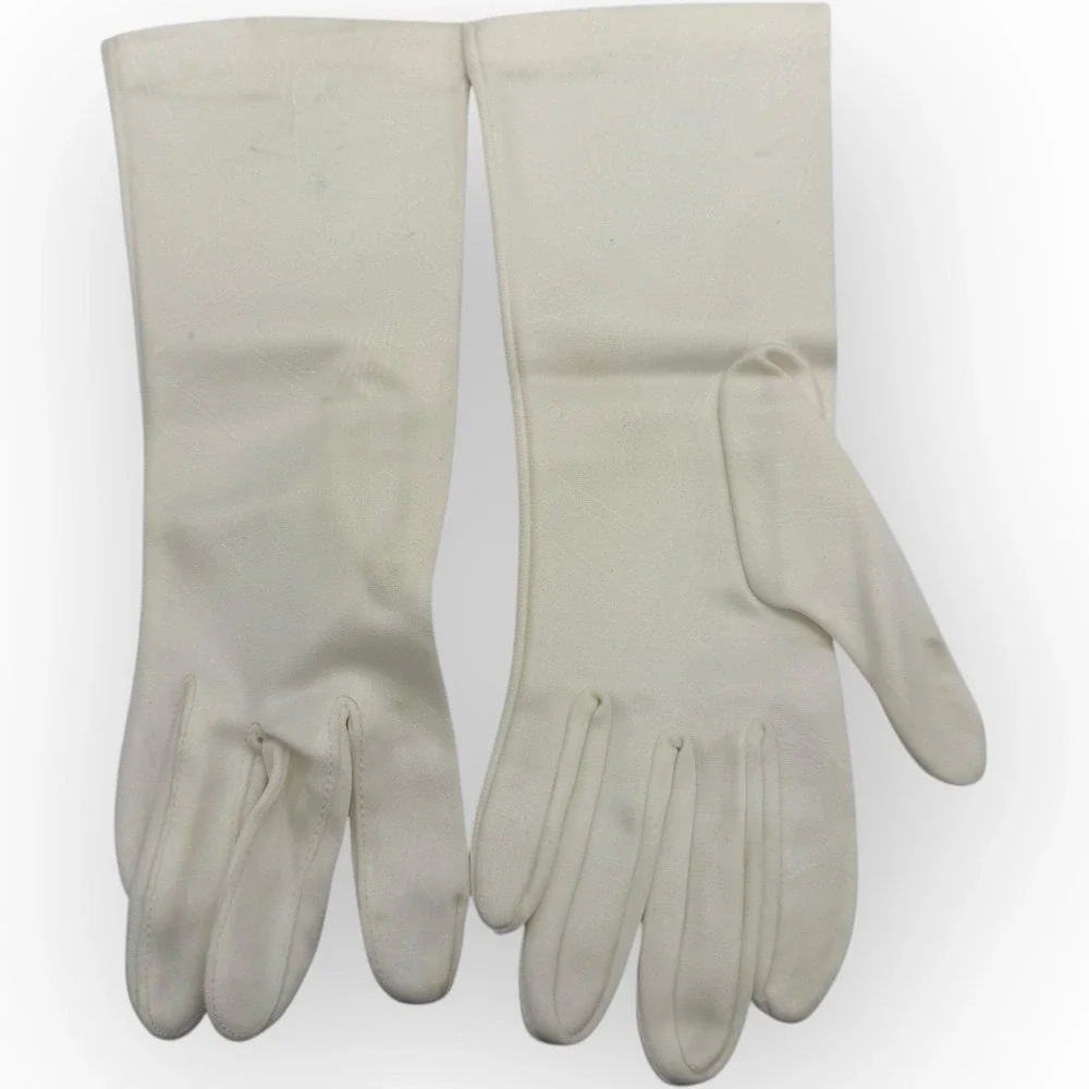 Womens‎ Vintage White Gloves Helanca Stretch Made In USA. One Size